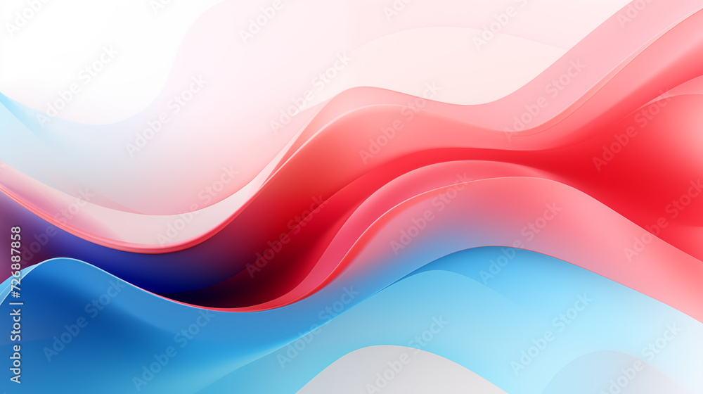 Fototapeta premium Abstract Colorful Wave Background Illustration with Vector Design Elements, red and blue gradient, shapes focus