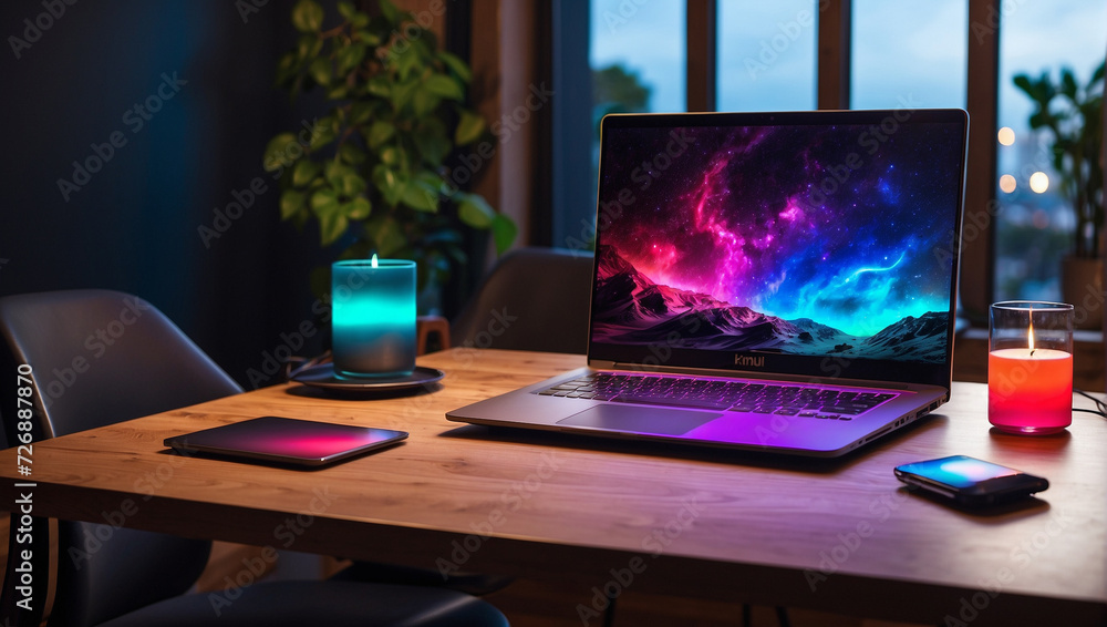 Fototapeta premium Laptop HD wallpaper download