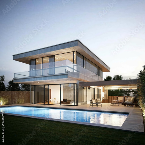 modern house with pool © Bakhtawar