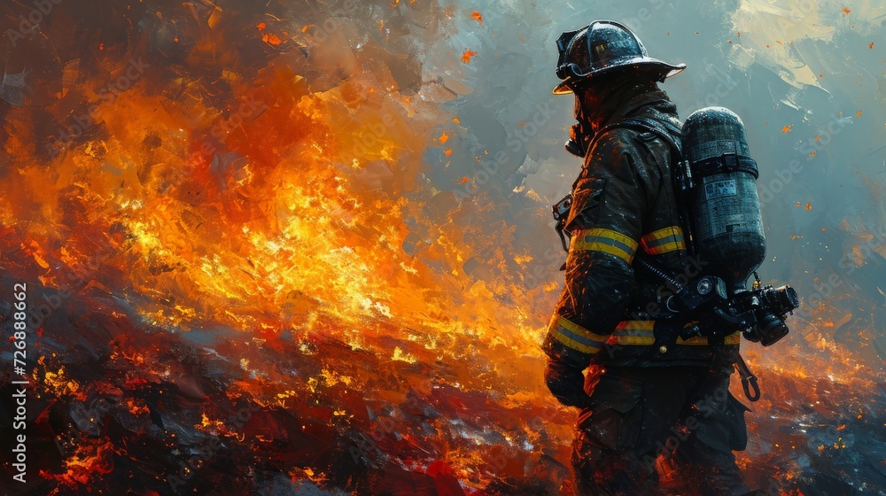Fototapeta premium Solitude in the Flames
