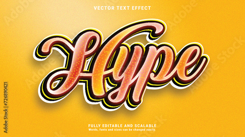 vector hype word colorful typography vector