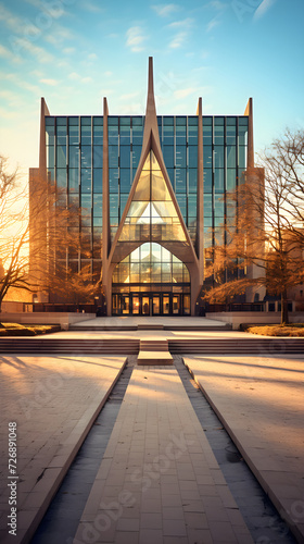 Daylight view of EJ Pratt Library in Toronto, Canada: A Beacon of Knowledge and Learning photo