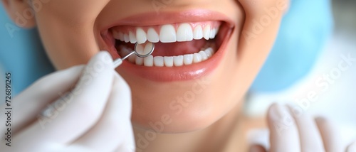 Dental Checkup - Healthy White Teeth Close-Up