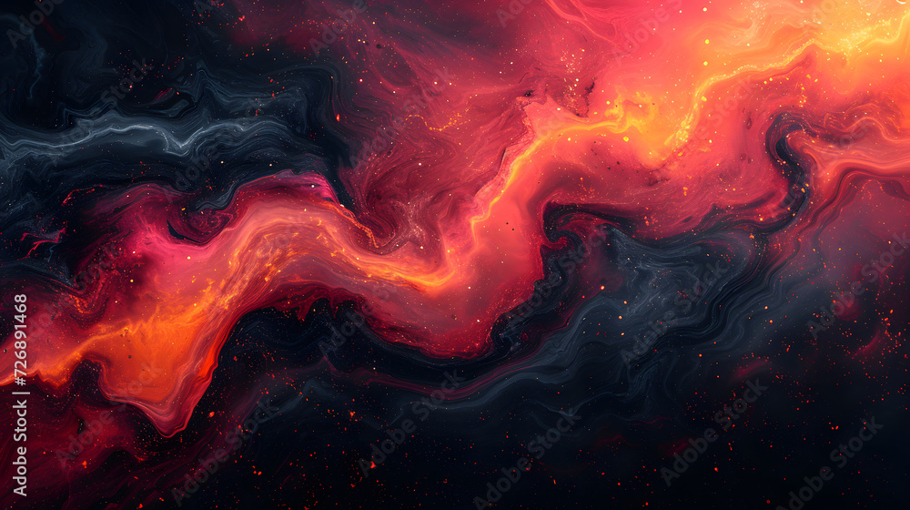 Abstract Painting of a Red and Orange Swirl Abstract Painting of a Red and Orange Swirl