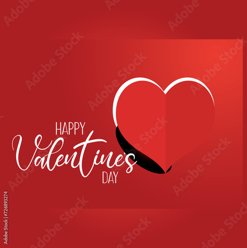 Happy Valentine's Day on 14 February. Valentine's Day vector illustration, poster, flyer, social media post, icon, sign/symbol, or logo.
