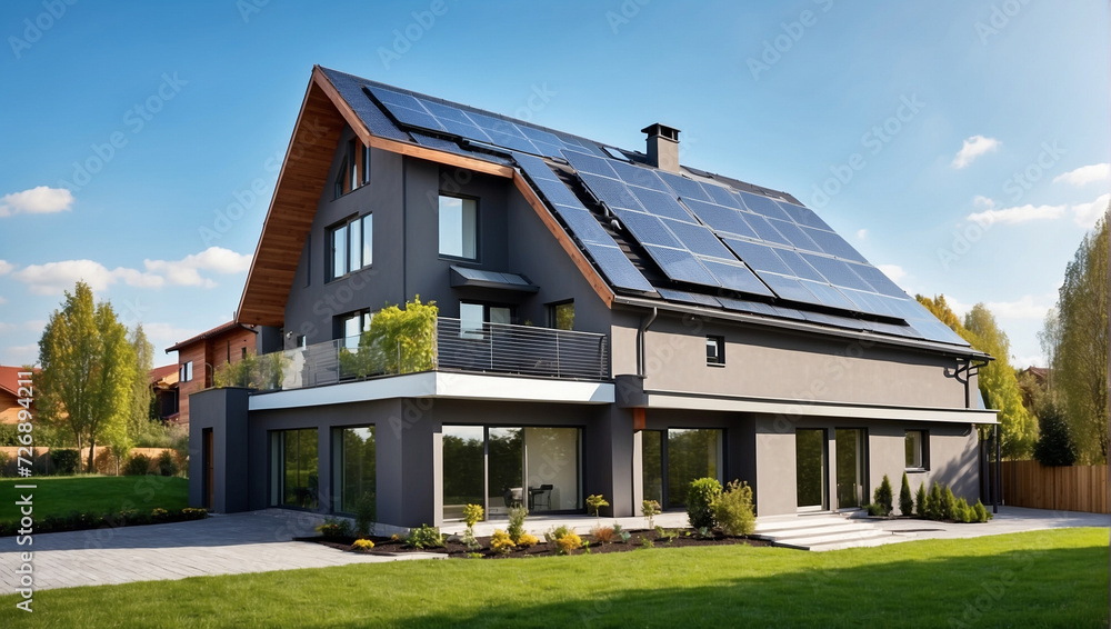 New suburban house ,solar panels New suburban house ,solar panels