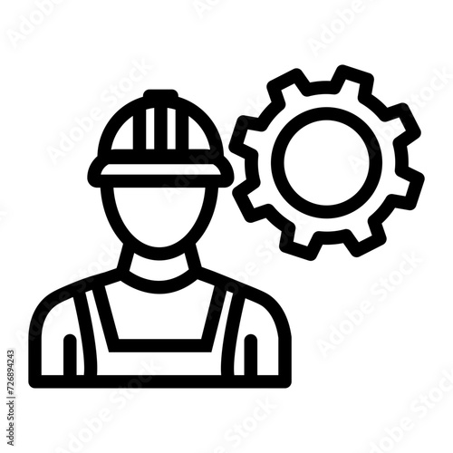 construction icon. Construction worker icon