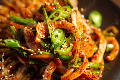 Spicy vegetable salad, Korean food