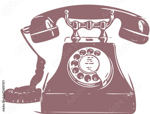 retro telephone vector