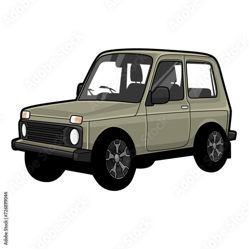 Vector illustration of car isolated for design t shirt,poster or etc,car illustration,cartoon car © NUR