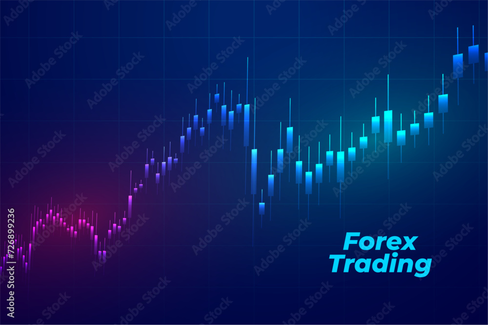 stock market graph background buy and sell concept