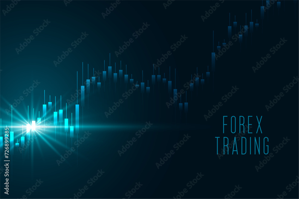 financial market data chart background for forex trading