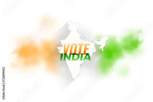 indian general voting banner with india map design