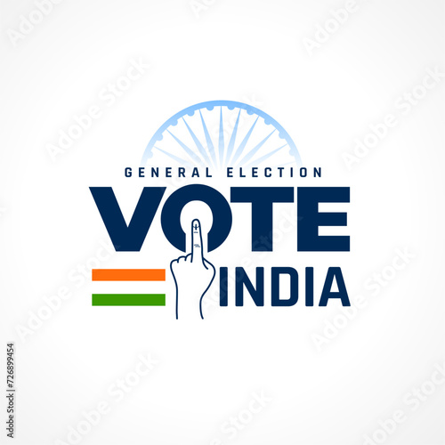 indian general election background with voters finger design