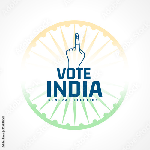 indian general election voters background with ashoka chakra design photo