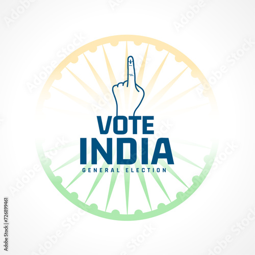 indian general election voters background with ashoka chakra design