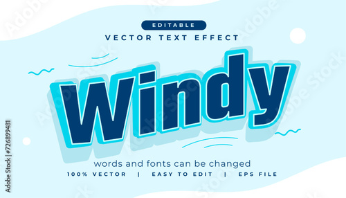 stylish windy title editable text effect style