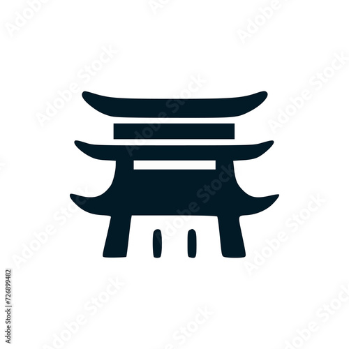 japan shrine temple logo vector illustration template design