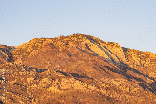 Sespe Wilderness, Ojai California, Bright Sun, Sunset, Mountain Ridges