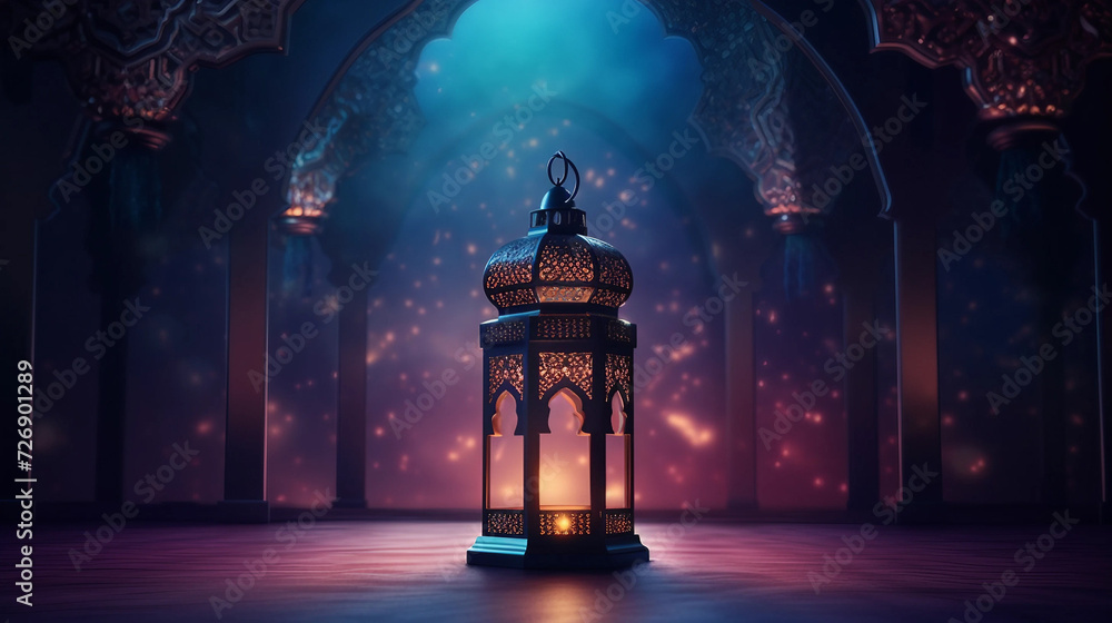 magic lamp in the night