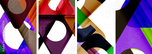 Abstract background set, showcasing a dynamic interplay of triangles. Fusion of modern design and geometric allure