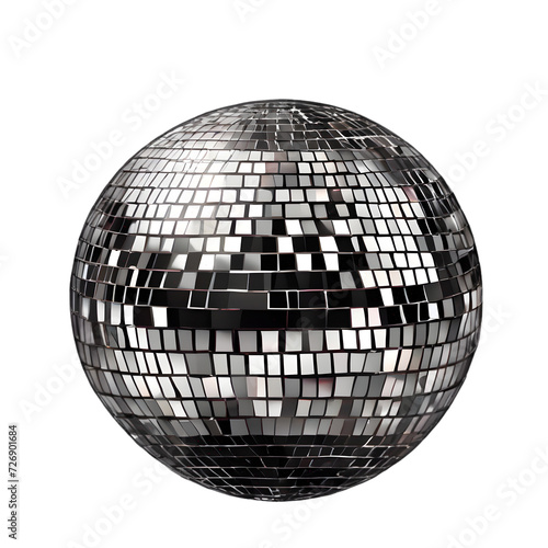 Disco ball isolated on  transparent background