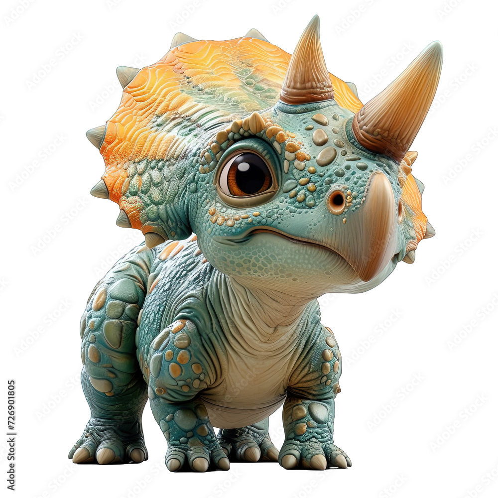 Fototapeta premium Triceratops Cute Cartoon