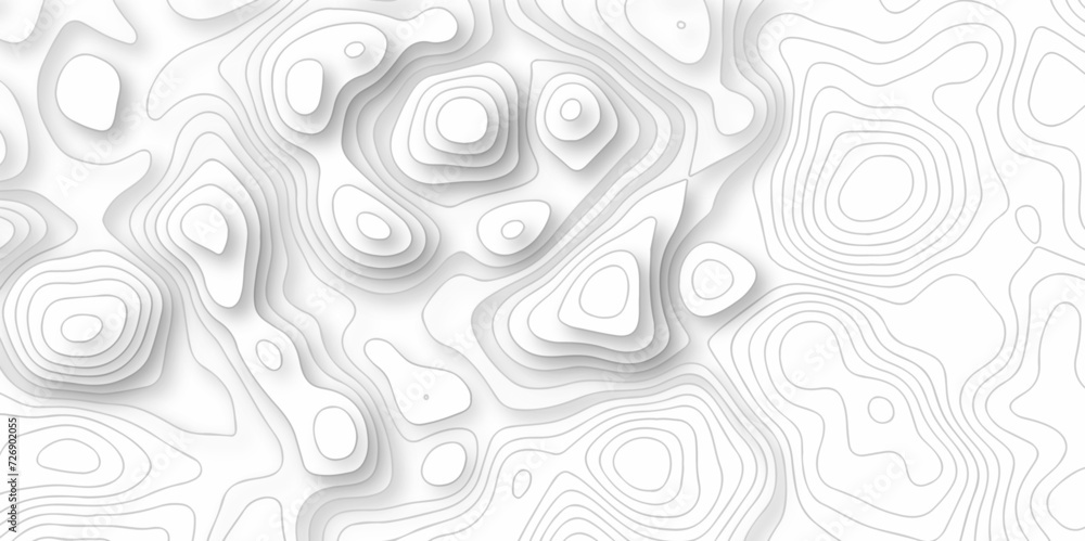 Fototapeta premium Abstract background with waves Geographic mountain relief. Abstract lines background. Contour maps. Vector illustration, Topo contour map on white background, Topographic contour lines.