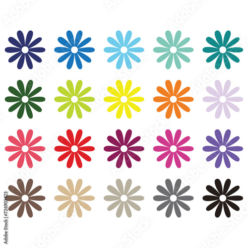 Daisy Flower Clipart Set Design Bundle © ActualPixel