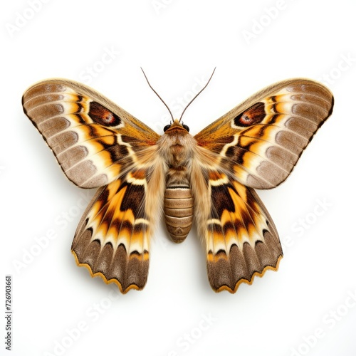 Photo of moth isolated on white background photo