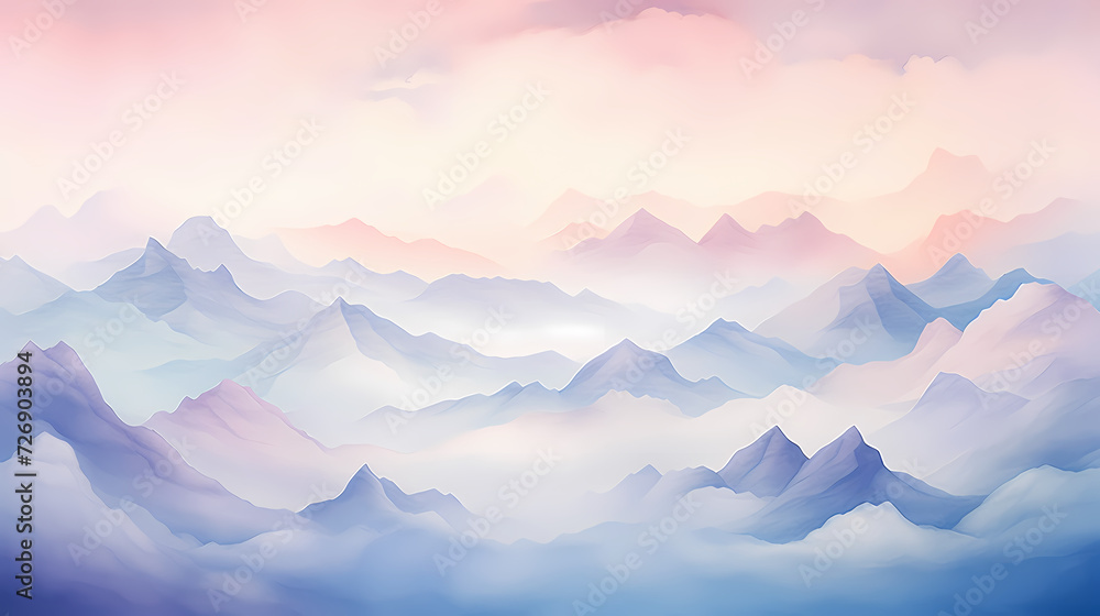 Stunning mountains, panoramic peaks PPT background Stunning mountains, panoramic peaks PPT background
