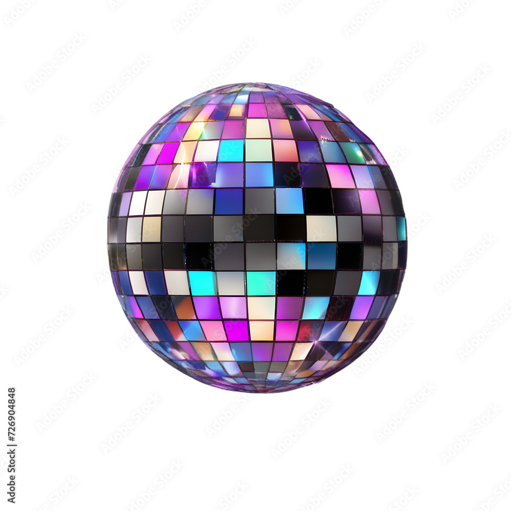 Obraz premium Disco ball isolated on Transparent background 