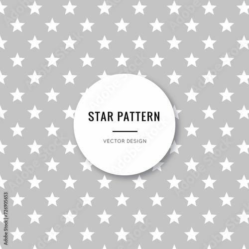 Cute Beautiful Grey Stars Seamless Pattern