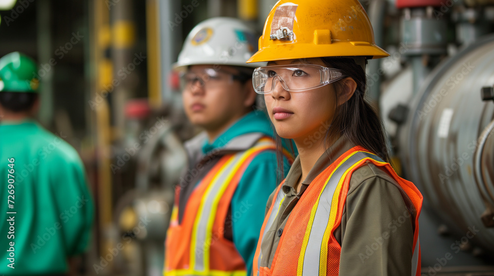 Safety and compliance orientation training of new staff members in a warehouse. Safety and compliance orientation training of new staff members in a warehouse.