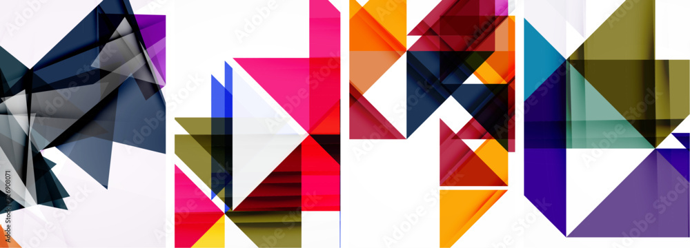 Triangle poster set for wallpaper, business card, cover, poster, banner, brochure, header, website Triangle poster set for wallpaper, business card, cover, poster, banner, brochure, header, website