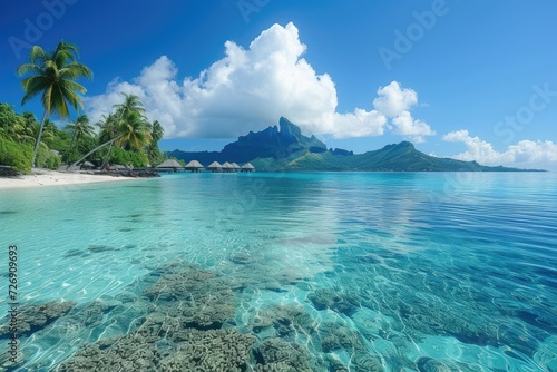In French Polynesia, in Bora Bora. Generative Ai.