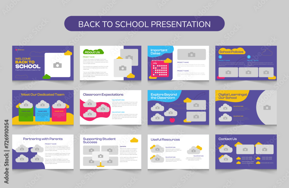 Education PowerPoint presentation slides template design, Use for modern keynote presentation background
