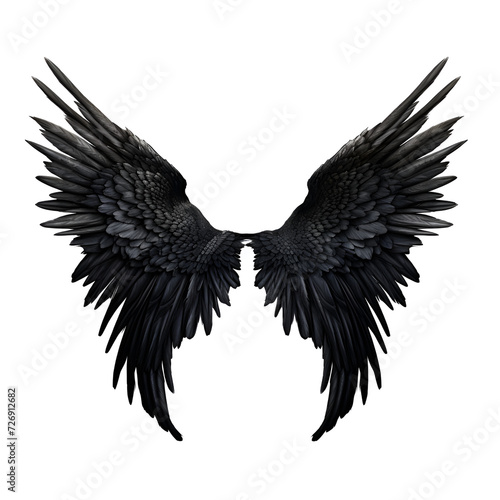 black wings isolated on white © Imran