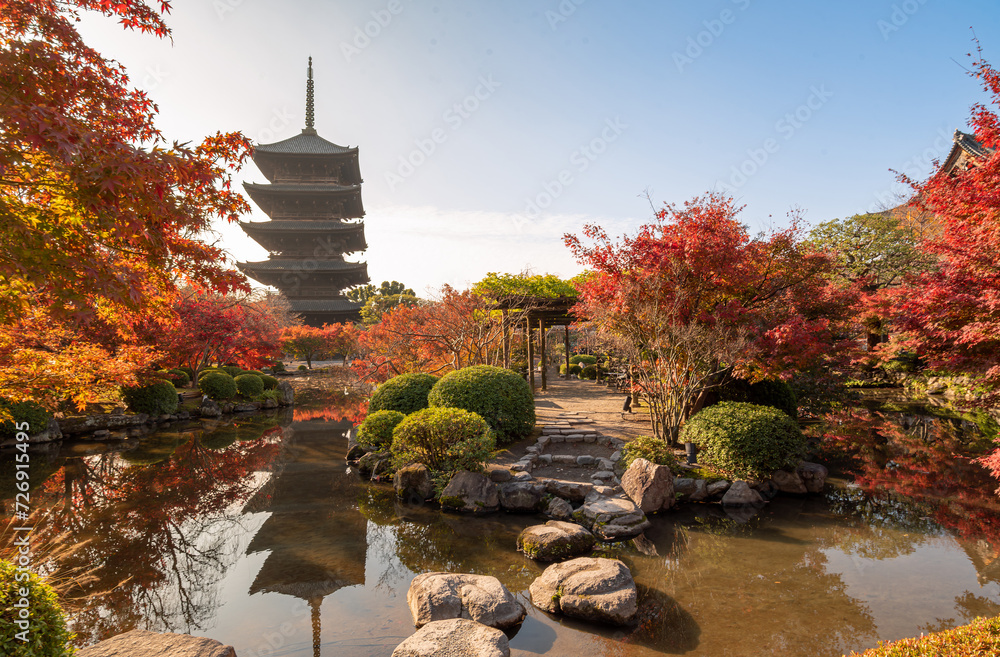 The most beautiful viewpoint of Toji(To-ji) is a popular tourist destination in Kyoto, Japan. The most beautiful viewpoint of Toji(To-ji) is a popular tourist destination in Kyoto, Japan.