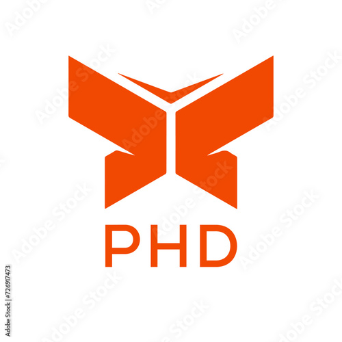 PHD Letter logo design template vector. PHD Business abstract connection vector logo. PHD icon circle logotype.

