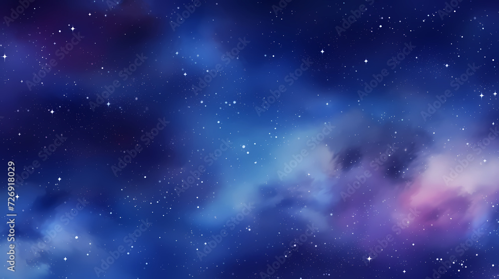 Naklejka premium Sparkling starry night sky background