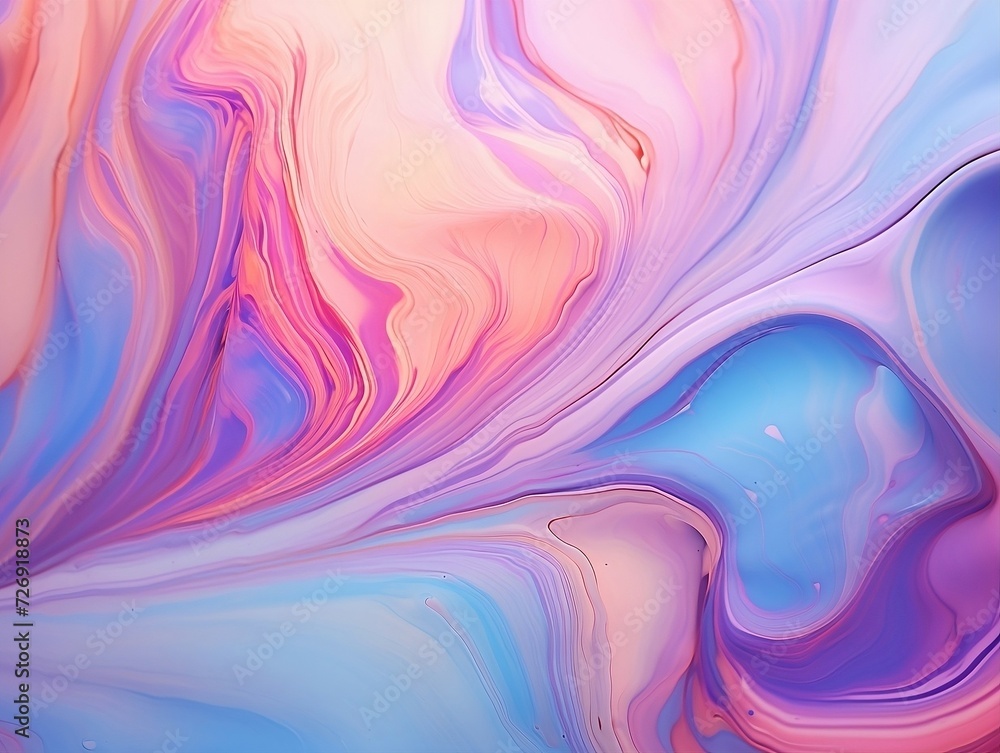 Abstract drawing of colorful liquid that is swirling in a shape