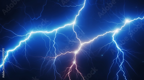 Lightning on the sky, gloomy ominous storm clouds background