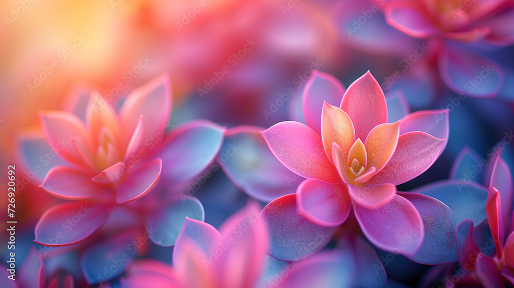 lotus flowers in a pond at sunset