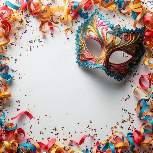 carnival mask background, blank in center © sailorsoul33