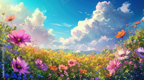 flowers and sky