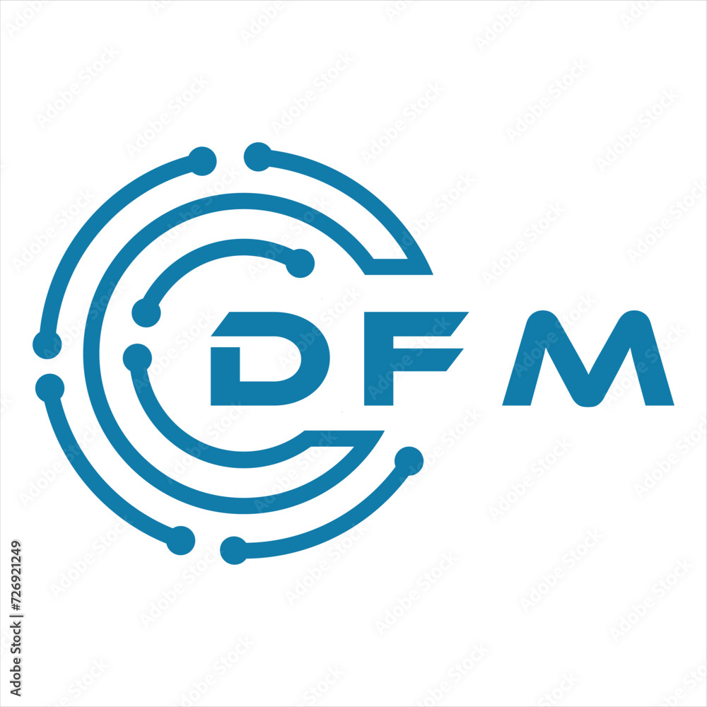 DFM letter design. DFM letter technology logo design on a white background. DFM Monogram logo design for entrepreneur and business DFM letter design. DFM letter technology logo design on a white background. DFM Monogram logo design for entrepreneur and business