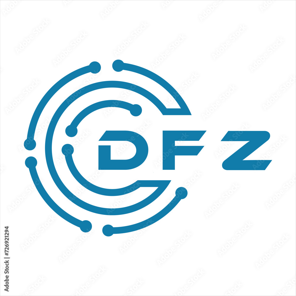 DFZ letter design. DFZ letter technology logo design on a white background. DFZ Monogram logo design for entrepreneur and business DFZ letter design. DFZ letter technology logo design on a white background. DFZ Monogram logo design for entrepreneur and business