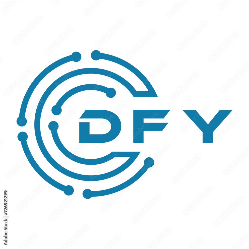 DFY letter design. DFY letter technology logo design on a white background. DFY Monogram logo design for entrepreneur and business DFY letter design. DFY letter technology logo design on a white background. DFY Monogram logo design for entrepreneur and business