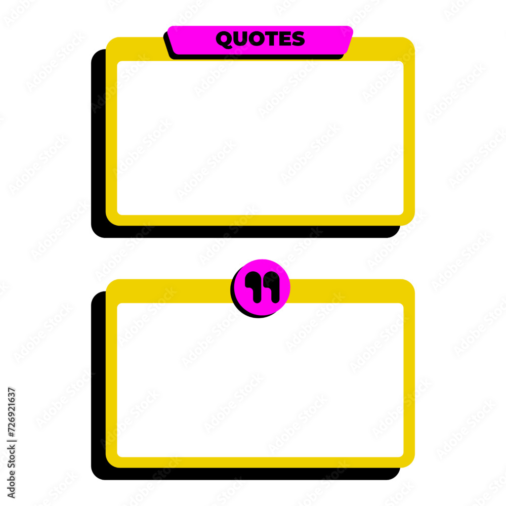 The text box for the quote is in cute bold yellow with a bold shadow The text box for the quote is in cute bold yellow with a bold shadow